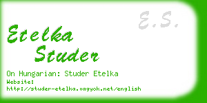 etelka studer business card